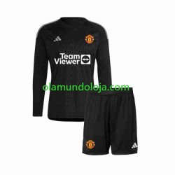 Camisola Manchester United Guarda-redes Criança Equipamento Terceiro 2023-2024 Manga Comprida